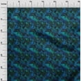 thumbnail image 3 of oneOone Cotton Silk Blue Fabric Abstract Sewing Material Print Fabric By The Yard 42 Inch Wide, 3 of 4