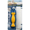 thumbnail image 1 of Us Navy Retrieval 9"X2.75" Bumper Dummy W/24' Of Rope-Yellow/Blue, 1 of 1