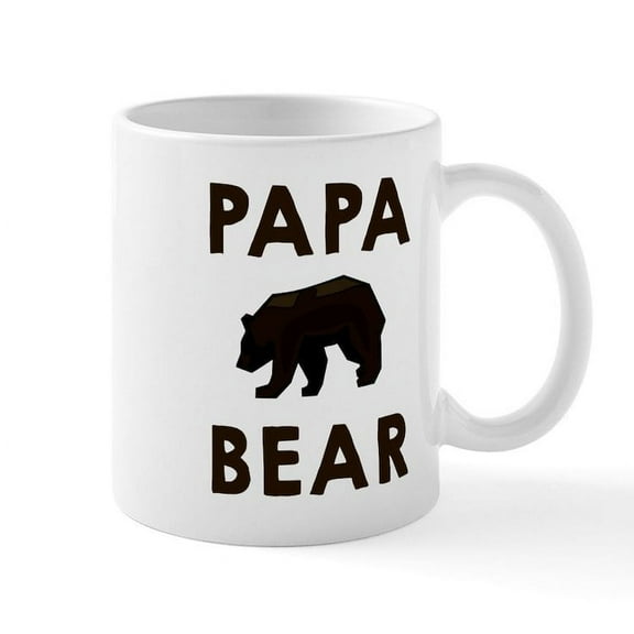 CafePress - Papa Bear Mugs - 11 oz Ceramic Mug - Novelty Coffee Tea Cup