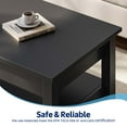 thumbnail image 3 of Greenstell Table Basse de Rangement à Plateau Relevable - Style Moderne avec 2 Tiroirs, Compartiment Caché et Plateau Relevable en Bois - Noir - 44 Pouces, 3 of 6