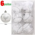 thumbnail image 3 of Bolas de Navidad de 6 cm, bolas pintadas de colores para árbol de Navidad, adornos colgantes para Navidad, Año Nuevo, fiestas, decoración del hogar, 3 of 5