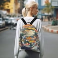thumbnail image 7 of FORMRS Mini Backpack Purse for Women Quilted Travel Daypack Casual Shoulder Bag, Colorful Goldfish, 7 of 7