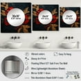 thumbnail image 4 of Designart "Crimson Splendid Gilded Hibiscus on Black" Hibiscus Red Large Square Mirror - Square Bedroom Mirror Printed Wall Decor - Traditional Square Printed Wall Mirror Art, 4 of 5