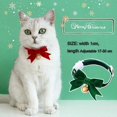 thumbnail image 2 of Collar navideño para mascotas KAIYANG 2 piezas de terciopelo con lazo navideño, 2 of 5
