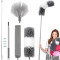 thumbnail image 2 of Feather Duster Bendable Scratch Free Microfiber Duster with 16-98 Inch Telescopic Pole Detachable Washable Dust Cleaning Tool for Cleaning Cobwebs High Ceilings Cars Furniture, 2 of 8