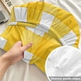 thumbnail image 4 of Twin XL Size Fitted Sheet Set - Yellow Plaid 2 Piece Bedding Sets 16" Deep Pocket Fitted Sheet with 1 Pillowcases, Watercolor Grid Checker Gingham Farmhouse Brushed Microfiber Hotel Luxury Bed Sheets, 4 of 9