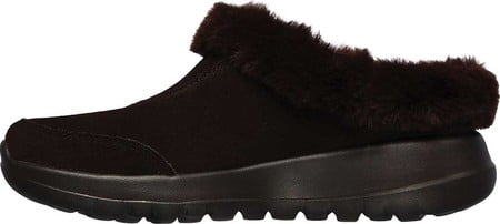 skechers on the go joy suede and faux fur clogs