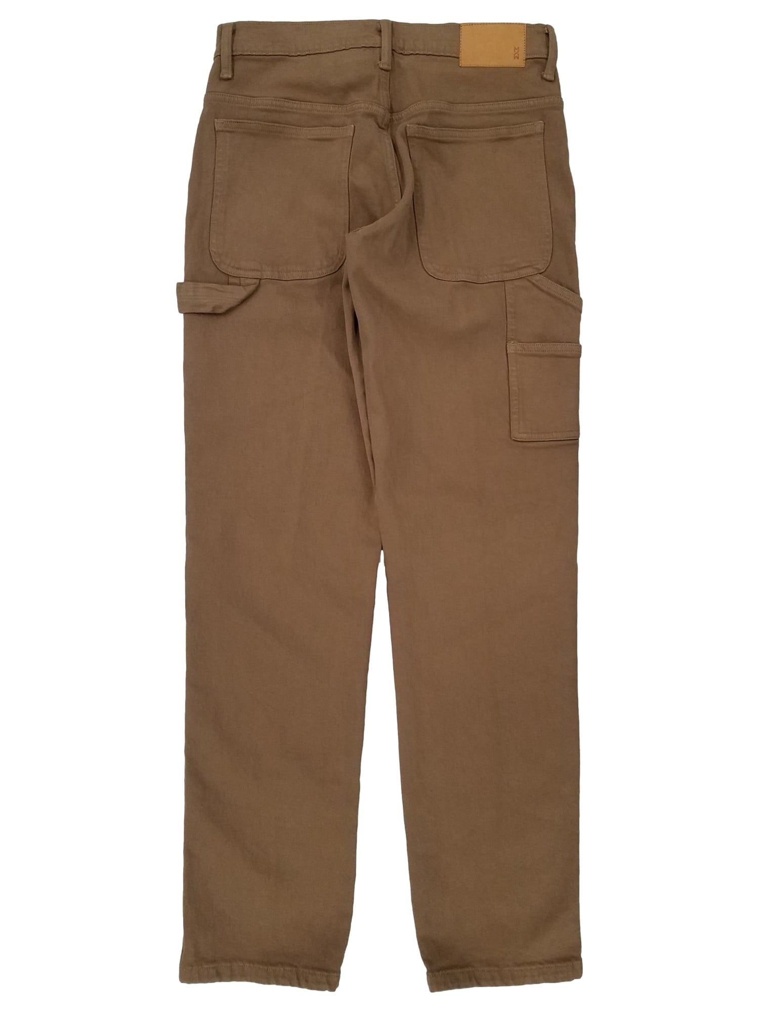 Mutual Weave Mens Brown Straight Leg Utility Jeans Carpenter