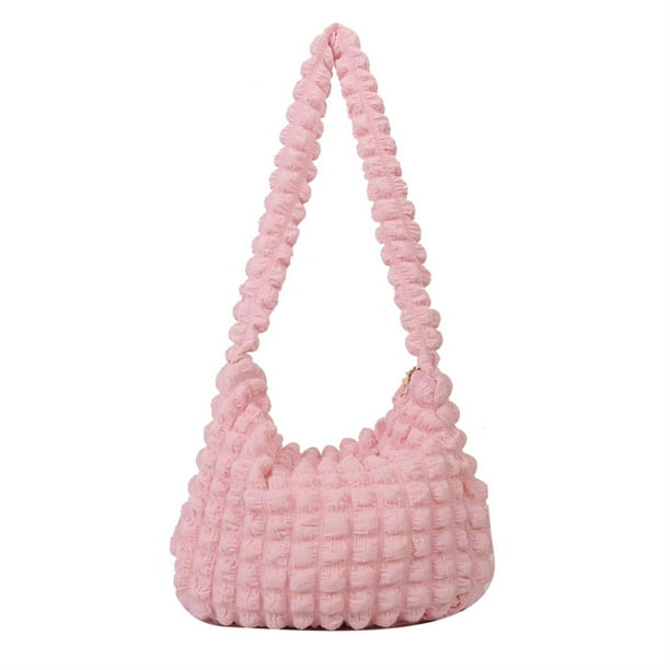 Bolso de hombro para mujer con nube bolso de mano a la moda de verano grande rosa