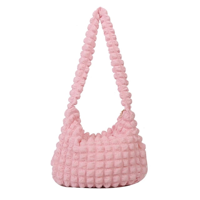 4uds. Bolso de hombro para mujer con forma de nube, bolso grande para axilas a la moda de verano (negro)