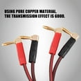 thumbnail image 1 of Cable de altavoz con conector banana universal Conector tipo L de cobre puro Cable de altavoz Conectores tipo banana en ángulo recto Cable de línea de altavoz cable para altavoz, 1 of 7