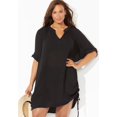 thumbnail image 6 of Swimsuits For All Women's Plus Size Abigail Cover Up Tunic 14/16 Light Blue, 6 of 6