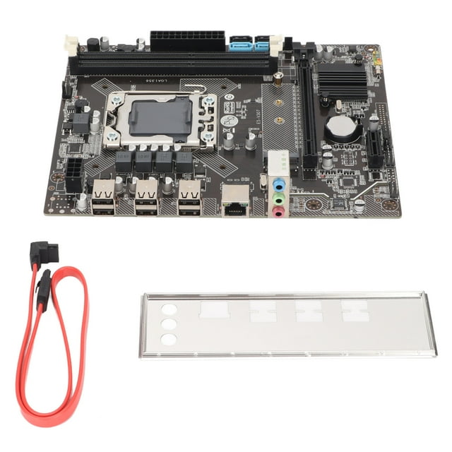 Placa base para PC, placa base con Chip HM65 de 6 núcleos, Combo de CPU con Cable SATA deflector para LGA 1356, Intel, ordenador de escritorio