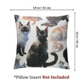 thumbnail image 4 of Ullo0ord Cute Cat Pillow Covers Pack of 2 Super Soft Elegant Modern Cushion Covers Cute Cat Throw Pillow Cases for Living Room Sofa Bed Car Chair 18x18in, 4 of 7