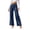 Navy, variant on Women's Pants, Womens Wide Leg Dress Pants Criss Cross High Waist Novelty Trousers Stylish Casual Cut Strappy Flowy Pants