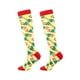 thumbnail image 1 of Jumpingount 1 par de calcetines de nailon con temática navideña para hombres y mujeres, calcetín cálido transpirable de tubo largo para banquetes, medias Medias dulces de navidad Jumpingount AP012906-01, 1 of 6