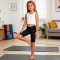 thumbnail image 6 of Babcutegg Girls Summer Fashion Cross Waist Athletic Shorts – Kids 4-14 Years Old, Casual Solid Color Sport Biker Shorts Black Size 8, 6 of 9