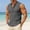Gray, variant on Mens Sleeveless Button Down Shirts Linen Cotton Summer Beach Basic Tank T-Shirt Tops