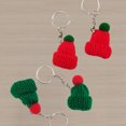 thumbnail image 1 of Zeus Lovely Mini Knitted Hat Bag Purse Car Key Chain Keyring Gift, 1 of 6
