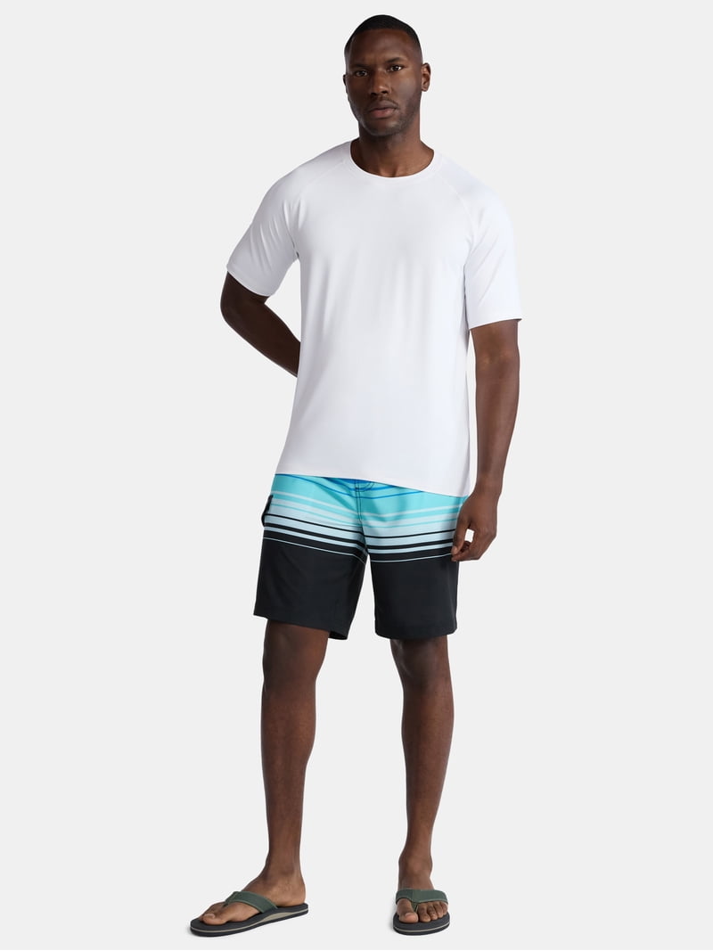 George Men's & Big Men's Short Sleeve Sun Shirt with UPF50+, Sizes