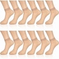 thumbnail image 1 of Chenchen 12 Pairs Sheer Ankle Socks Thin Nylon Transparent Ankle High Hosiery Socks Short Dress Stockings for Women, 1 of 1