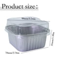 thumbnail image 3 of Cozeii Mini Square Cake Pans with Lids, 3.5 Inch Aluminum Foil Pans Disposable Cake Pans for Party Picnics Muffins Cupcakes (Silver）, 3 of 5