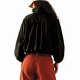 thumbnail image 4 of Women Oversized Bomber Jacket Funnel Neck Zip Up Batwing Sleeve Fall Outerwear Coats Casual Outfits with Pockets S, 4 of 7