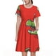 thumbnail image 1 of Fotbe Cool Crocodile With Sunglasses Vestido Largo de Moda para Mujer, Vestido Tipo Camiseta con Manga Corta y Estilo Casual a Rayas y Bloques de Color, 1 of 6