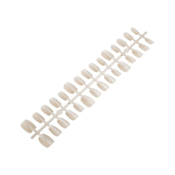 Unique Bargains 1 Pc Women's Full Coverage Fake Nails Plating XS Apricot