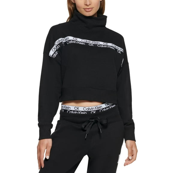 Calvin Klein Womens Performance Double-Stripe Logo Pullover