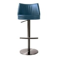 thumbnail image 4 of Gala Blue Vegan Leather on Black Adjustable Stool, 4 of 6