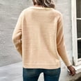 thumbnail image 4 of Ruyang Women's Lightweight Crewneck Cardigan Sweater Open Front Button Down Long Sleeve Pockets Chunky Knit Cardigan Sweaters, 4 of 5