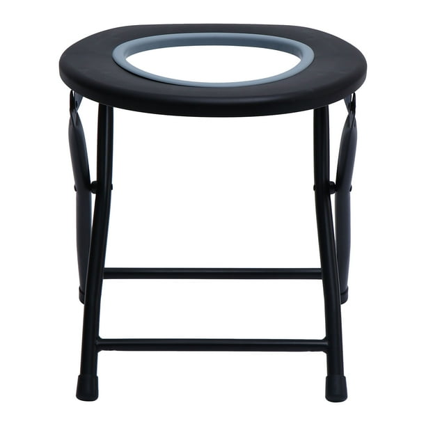 1 juego de silla de inodoro plegable, taburete de inodoro portátil, orinal junto a la cama