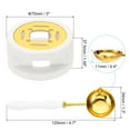 thumbnail image 2 of Uxcell Wax Stamp Seal Kit, Wax Seal Warmer with Melting Spoon Retro Melt Stove Pot, White, 2 of 7