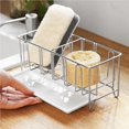thumbnail image 3 of Organizador De Fregadero De Cocina Tallado, Soporte De Esponja Ajustable, Bandeja De Drenaje De Acero Inoxidable, Soporte De Cepillo Firme, Escurridor Simple Para Cocina De Interior Y Hogar Sweethay HA016359-00, 3 of 7