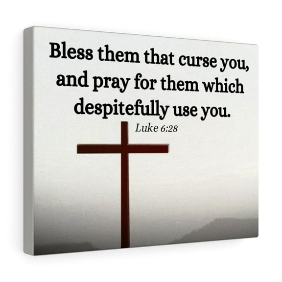 Scripture Walls Pray For Them Luke 6:28 Bible Verse Canvas Christian Wall Art Ready to Hang Unframed