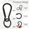 thumbnail image 3 of Uxcell 10 Pcs Clip de Resorte, Gancho de Llave de Resorte con Anillo O, Clips de Llave de Color Caramelo Multipropósito para Manualidades de Lanyard, Camping y Mochilas, Negro, 3 of 7