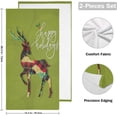 thumbnail image 2 of Reindeer Happy Holidays Hand Towels, Merry Christmas Kitchen Towel Ultra Soft and Absorbent,Decorative Fingertip Face Towel for Bathroom Hotel, 2 PCS, 28.3"x 14.4", 2 of 6