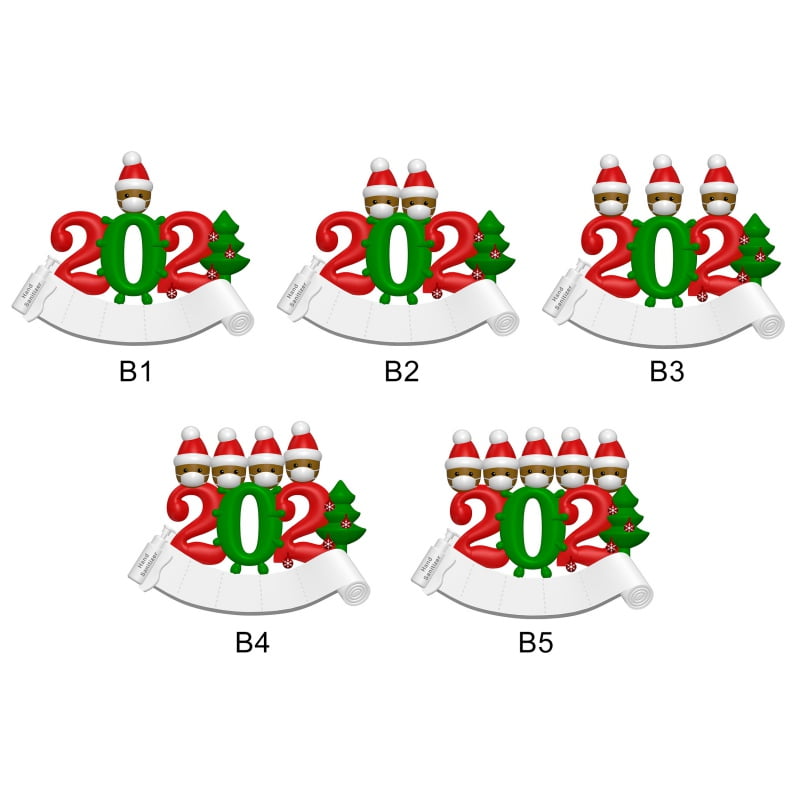 for Grandkids Co-Workers Friends Hand Sanitized Christmas Ornament Tomus-UNI Personalized Quarantine Family 2020 Christmas Ornament Family Members