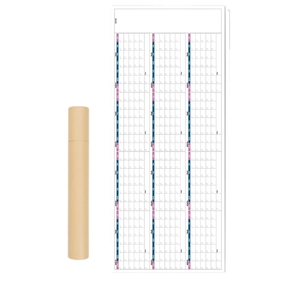 Misright Wall Mounted 2026 Yearly Planner Calendar Undated 100x42cm for Home Office