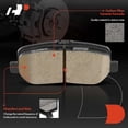 thumbnail image 3 of A-Premium Rear Ceramic Disc Brake Pads Set Compatible with Honda Passport 2019-2022, Ridgeline 2017-2023, Pilot 2012-2022 & Acura MDX 2014-2016, 4 Pcs, 3 of 8