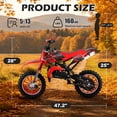 thumbnail image 5 of Gpower Gasoline 49cc Dirt Bike for Kids 6-15,2-Stroke Gas Power Mini Dirt Bike,Red, 5 of 10