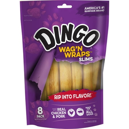 Dingo Wag'N Wraps Dog Chew w/ Real Chicken & Pork,