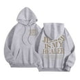 thumbnail image 2 of Christian Hoodies for Women 2025 Long Sleeve Graphic Y2K Jesus Hoodie with Pockets Hooded Sweatshirt Pullover Tops, 2 of 8