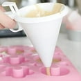 thumbnail image 3 of White Adjustable Silicone Cream Funnel Baking Tool for Batter & Chocolate, Portable Non-Stick Handheld Funnel for Kitchen Cream Dispensing Funnel, Adjustable Baking Funnel(White), 3 of 5