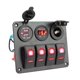 thumbnail image 3 of Panel de interruptor basculante con voltímetro digital + cargador de coche 3.1A + toma de corriente Ehuebsd Accesorios para autos y motos, 3 of 9