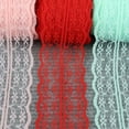 thumbnail image 3 of 1 Roll 45mm 10 Yards Lace Tape Net Lace Trim Ribbon Ideal for Wedding Christmas Curtain Decorations DIY Hair Bows Sewing Fabric (Yellow,10 Yards (9.1 Meters)), 3 of 4