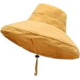 thumbnail image 5 of CoCopeaunts Large Bucket Hats Wide Brim Suncreen Basin Hat for Women Foldable Outdoor Travel Adjustable Chin Strap Fisherman Hat, 5 of 8