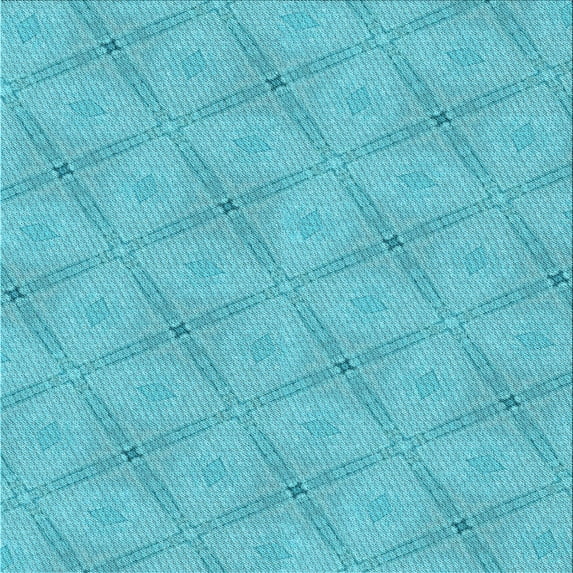 Ahgly Company Machine Washable Indoor Square Transitional Dark Turquoise Green Area Rugs, 6' Square