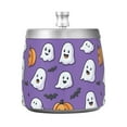 thumbnail image 7 of Yayeee Ashtray with Lid for Cigarette Smokeless Stainless Steel Home Ash Holder, Halloween Ghosts Purple, 7 of 7